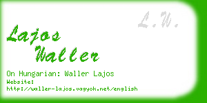 lajos waller business card